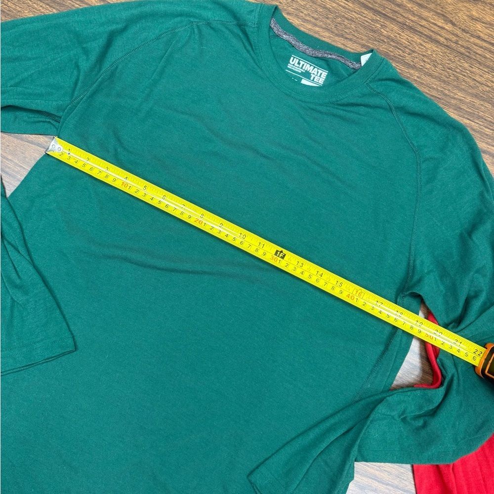 Adidas Red and Green Ultimate Tee lot of 2 Shirts Mens Size Large - Picture 6 of 10